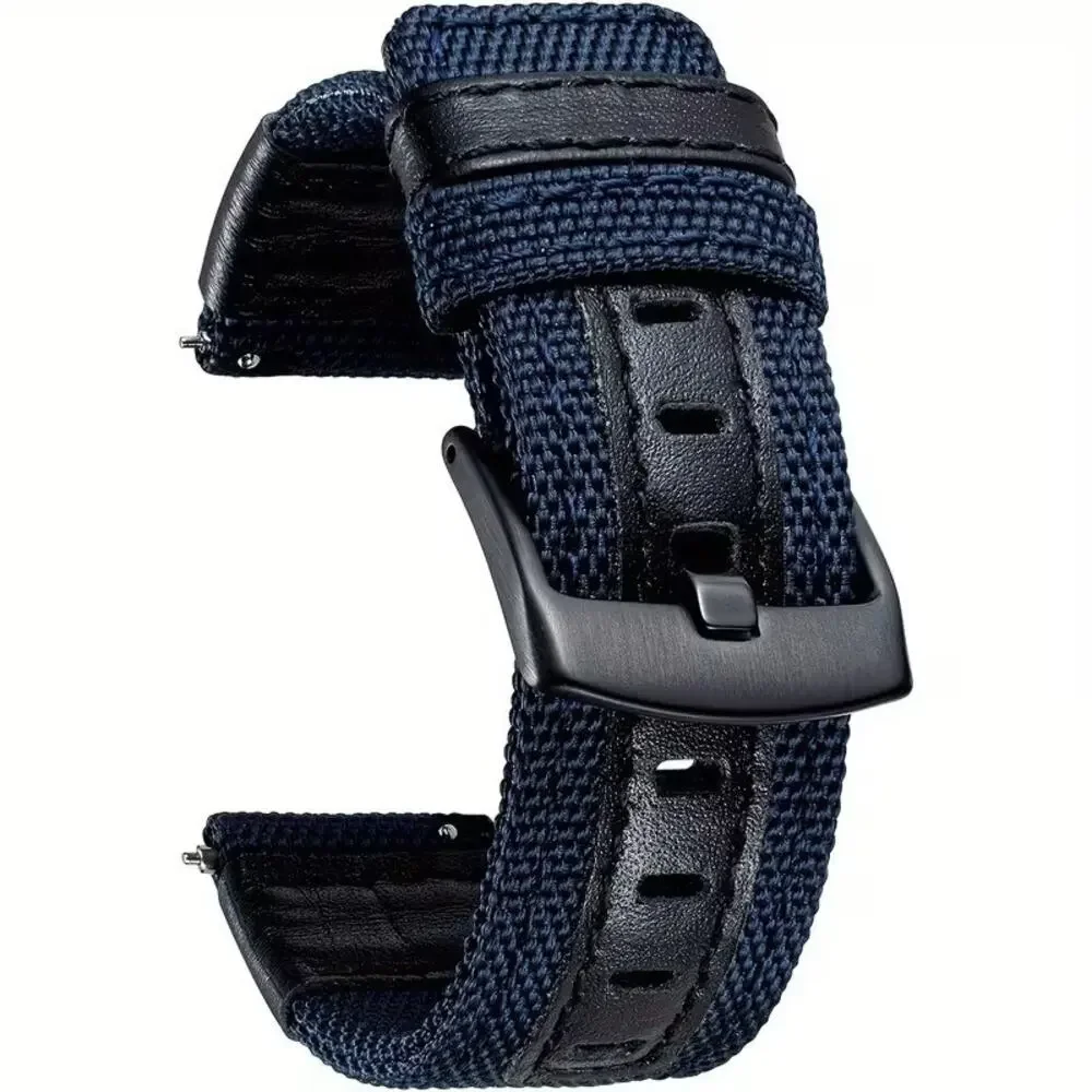 Nylon Blue Watch Straps Unisex Replacement Straps for Sports Watches 20MM New